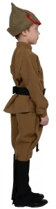 Карнавальный костюм Военный «Красноармеец» с маузером для мальчиков