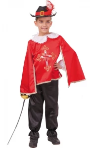 Карнавальный костюм «Мушкетёр» (красный) детский