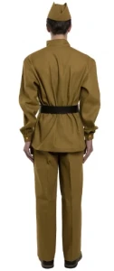 Детская Военная Форма Гимнастёрка ВОВ с прямыми брюками (Диагональ 100% Хлопок) для мальчиков Песочная