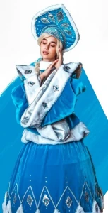 Аниматорский костюм «Снегурочка» (голубая) женский