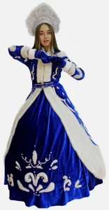 Аниматорский костюм «Снегурочка» (синяя) женский