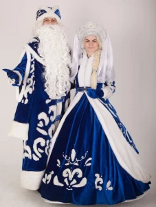 Аниматорский костюм «Снегурочка» (синяя) женский
