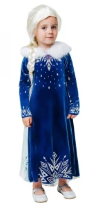 Карнавальный костюм Эльза «Зимняя» для девочек