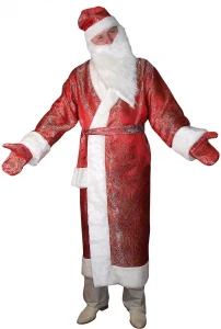 Карнавальный костюм «Дед Мороз» 3 (парча) для взрослых