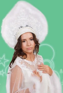 Карнавальный костюм Снегурочка «Жемчужная» женский