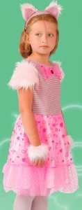 Карнавальный костюм Кошка «Мурка» для девочек