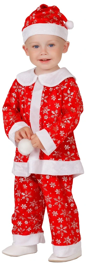 Маскарадный костюм «Санта» (красный) детский