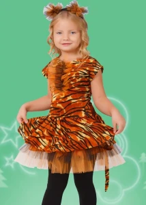 Маскарадный костюм «Тигрица» для девочек
