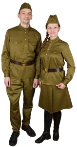 Карнавальный костюм Солдатка «Победы» женский
