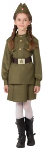 Карнавальный костюм Солдатка «Победы» для девочек