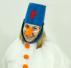 Маскарадный новогодний костюм «Снеговик» для взрослых