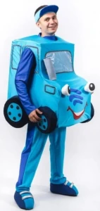 Аниматорский костюм «Трактор» (синий) для взрослых