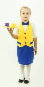Карнавальный костюм «Официант» для девочек