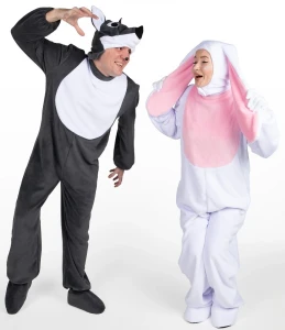 Карнавальный костюм «Заяц» (Кролик) белый для взрослых