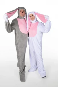Карнавальный костюм «Заяц» (Кролик) серый для взрослых