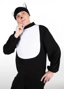 Карнавальный костюм «Кролик-Кот» (чёрный) для взрослых