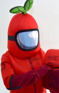 Аниматорский костюм «Амонг Ас» красный для взрослых