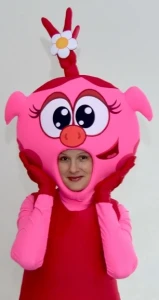 Аниматорский костюм «Свинка» (розовая) для взрослых
