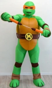 Аниматорский костюм Черепашка-Ниндзя «Микеланджело» для взрослых