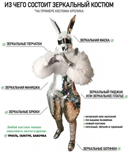 Зеркальный костюм «Кролик»