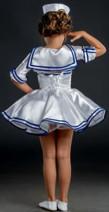 Карнавальный костюм «Морячка» (в белом) для девочки