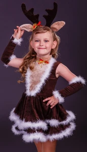 Карнавальный костюм «Олень» для девочки
