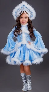 Карнавальный новогодний костюм «Снегурочка» для девочки