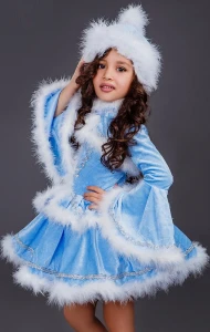 Карнавальный новогодний костюм «Снегурочка» для девочки