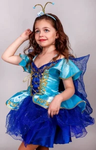 Маскарадный костюм «Бабочка» (синяя) для девочки
