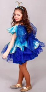 Маскарадный костюм «Бабочка» (синяя) для девочки