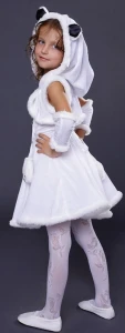 Карнавальный костюм «Белый Мишка» для девочки