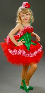 Карнавальный костюм Цветок «Гвоздика» для девочки