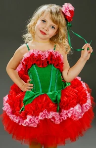 Карнавальный костюм Цветок «Гвоздика» для девочки
