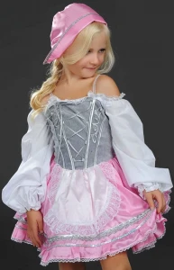 Карнавальный костюм «Герда» (в розовом) для девочки