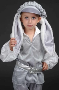 Карнавальный костюм «Зайчик» (серый) для мальчиков