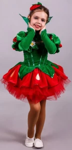 Карнавальный костюм «Клубничка» для девочки
