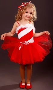 Карнавальный костюм «Конфетка» (красный) для девочки