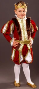 Карнавальный костюм «Король» (в красном) для детей