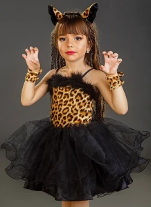 Маскарадный костюм «Леопард» для девочки