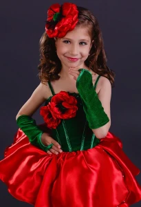 Карнавальный костюм Цветок «Мак» для девочки