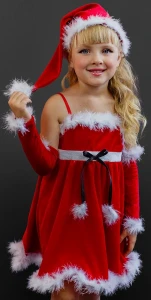 Маскарадный костюм «Малышка Санта» для девочки