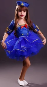 Маскарадный костюм «Морячка» (в синем) для девочки