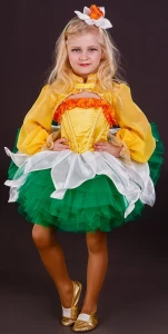 Карнавальный костюм Цветок «Нарцисс» для девочки