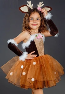 Карнавальный костюм «Оленёнок Бемби» для девочки