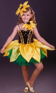 Карнавальный костюм «Подсолнух» для девочки
