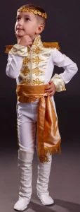 Карнавальный костюм «Принц» (в белом) для мальчика