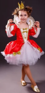 Карнавальный костюм «Принцесса» (в красном) для девочки
