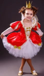 Карнавальный костюм «Принцесса» (в красном) для девочки