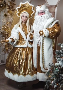 Новогодний костюм «Дед Мороз» (золото)