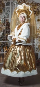 Новогодний костюм «Снегурочка» (золото)